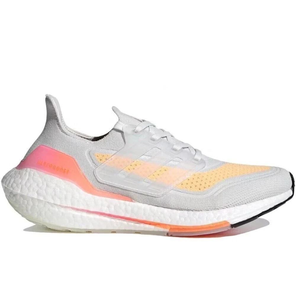 Adidas Women's UltraBoost 21 'White‎ Acid Orange' FY0400 Running Shoes Size 7